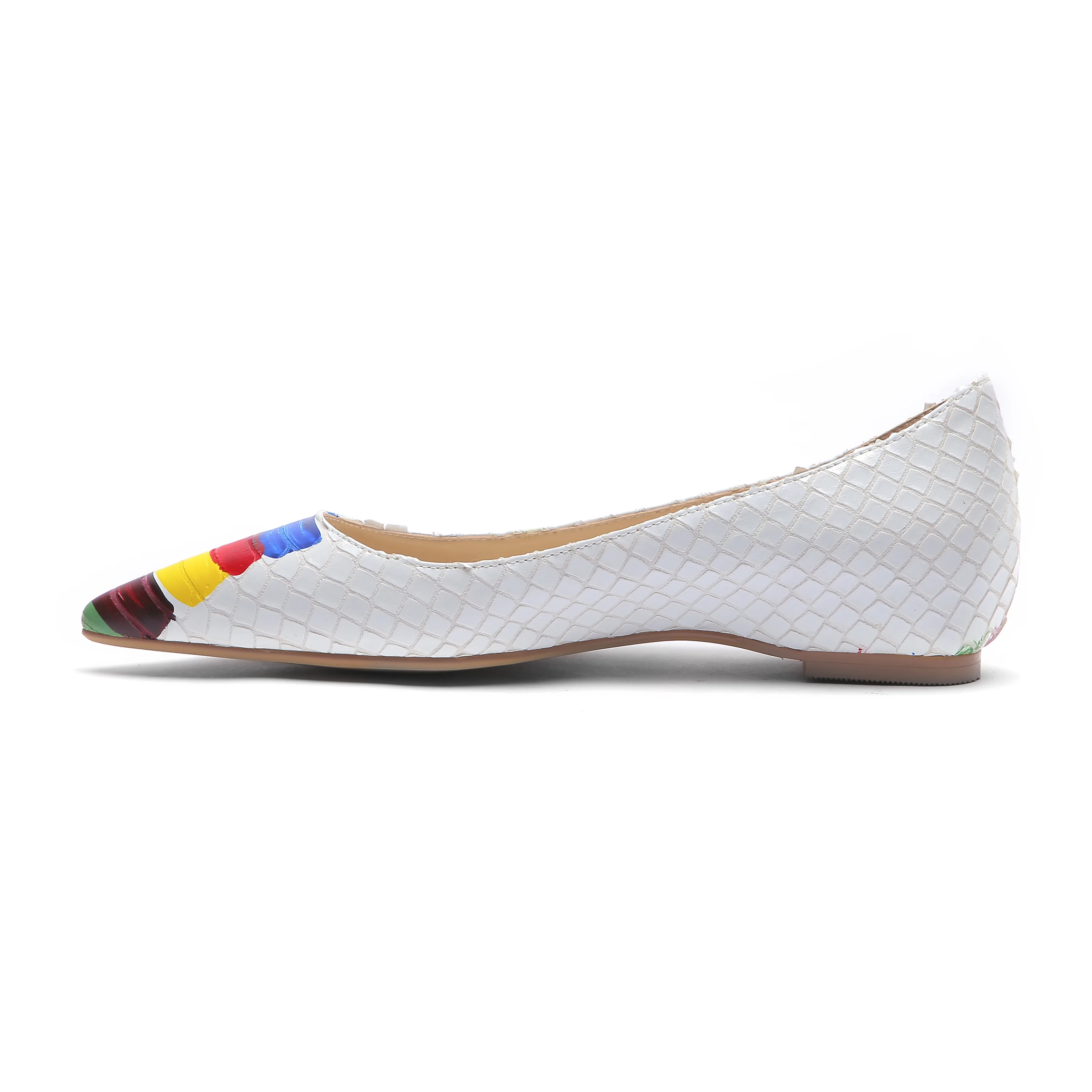 

2021 China Wholesale Snake Skin Shoe Upper Women Flat Shoe Casual Low Heel Shoes, 2 colors