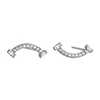 Bling Cubic Zirconia Sparkling Korean Earrings Smiling Face Good Luck Jewelry