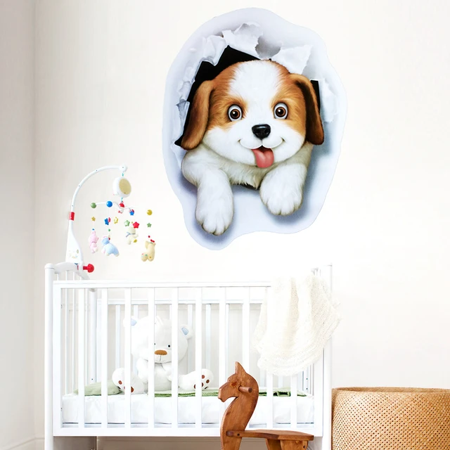 Kids Room Babyroom Decor 3d Wall Art Cute Dog Removable Vinyl Wall Decal Buy Decal Wall Decal Vinyl Wall Decal Product On Alibaba Com