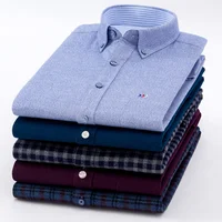 

Wholesale 100% Brushed Cotton Men's Shirts Long Sleeve Dress Shirts