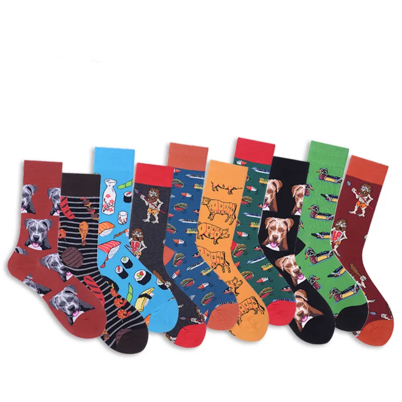 

Up-grade Wholesale colorful cotton socks Good Quality Hot Sale Happy Sock, Multi color