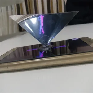 2019 new hot sell promotional hologram viewer Pyramid Smart phone 3D holographic 3D hologram projector