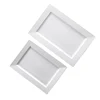 Manufacturer Low Price Hotel Restaurant Rectangle Plate, White Bone china Porcelain Ceramic Plates%