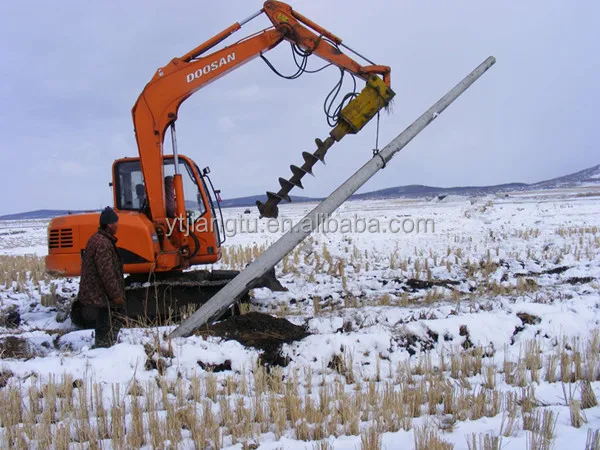 
CE/ISO9001 hydraulic auger earth soil auger excavator mounted auger 