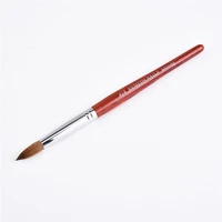 

2019 New Red Wooden Handle Kolinsky Nail Brush Round N19201 size 18