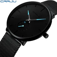 

Wholesale Steel Mesh Band Black Minimalist Mens Wristwatch Casual Fashion Gift Watch