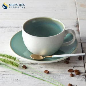 Image of Exclusive Ceramic Green Coffee Cup and saucer Wholesale