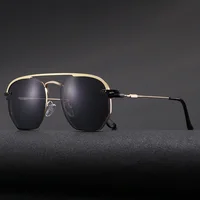 

17832 Superhot Eyewear 2019 Classic Design Retro Round Metal Polarized Magnetic Clip On Sun glasses