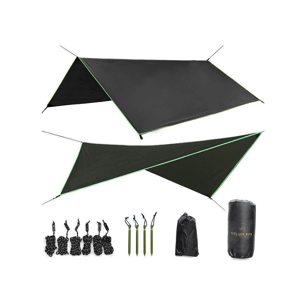 

Ultralight waterproof ripstop sil nylon backpacking rain fly shelter great for hammock rain cover