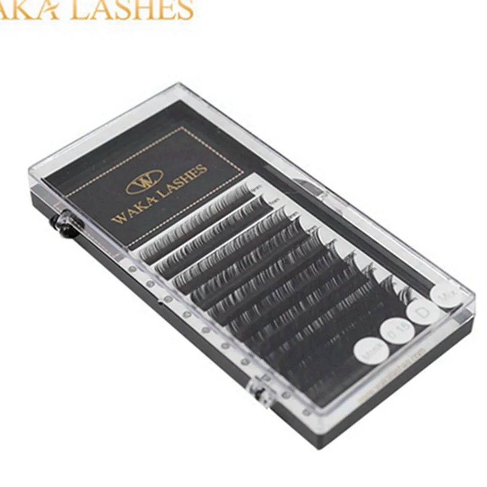 

Fan Easy Volume Eyelash Wholesale 3D Eyelash Extension Private Label Faux Mink Lashes Private mink lashes private label with pac, Black