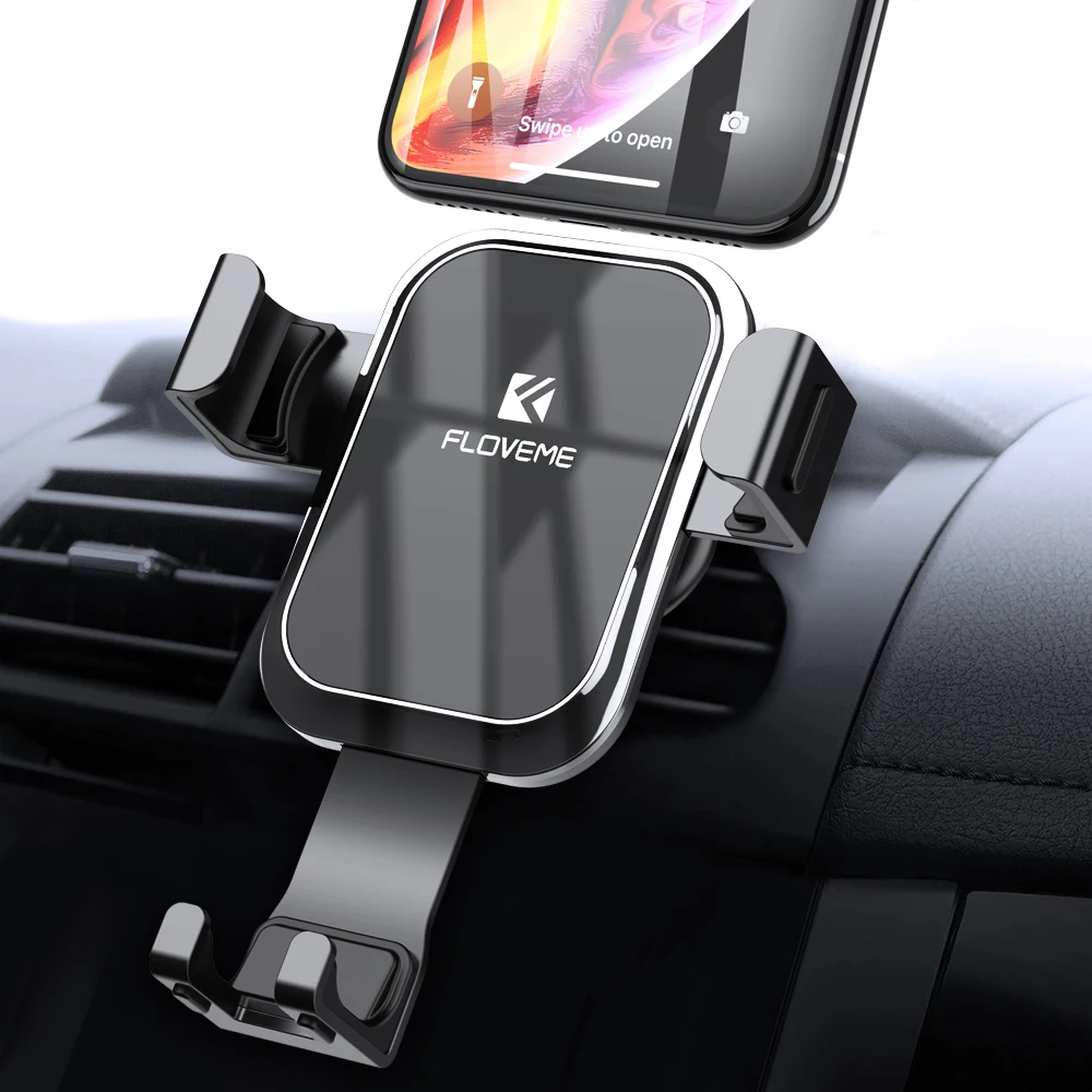 

FLOVEME Free Shipping latest mirror design gravity car phone holder 360 degree air vent car phone holder