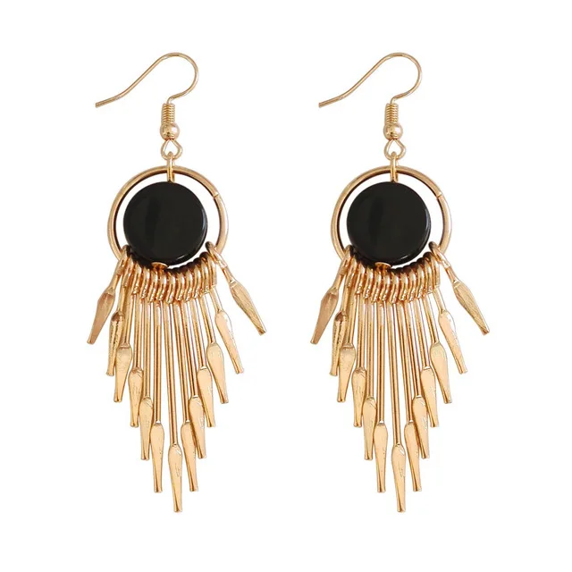 

Korean Minimalist Gold Tassel Earrings Bohemia Fashion Women New Design 925 Sterling Silver Jewelry 2019