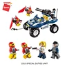 Qman bullet proof toy connecting car Police man original building block