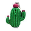 custom lovely stranger things led flashlighting cactus keychain