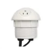 Multimedia smart round ball office desk socket/Desk US power grommet data outlet with dual usb charger