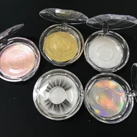 

Circle lashes transparency case with private label your own logo wholesale price lashes boxes