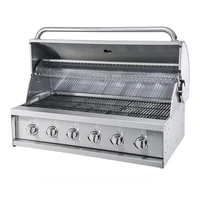 

Top quality kitchen appliances full Stainless Steel 6 burners propane built in cabinet outdoor charcoal bbq gas grills