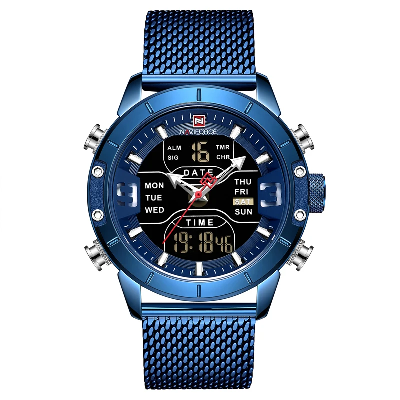 

NAVIFORCE 9153 Men Watches Military Sports Watch Men Fashion Casual Clock Waterproof Full Steel Quartz Watch montre homme