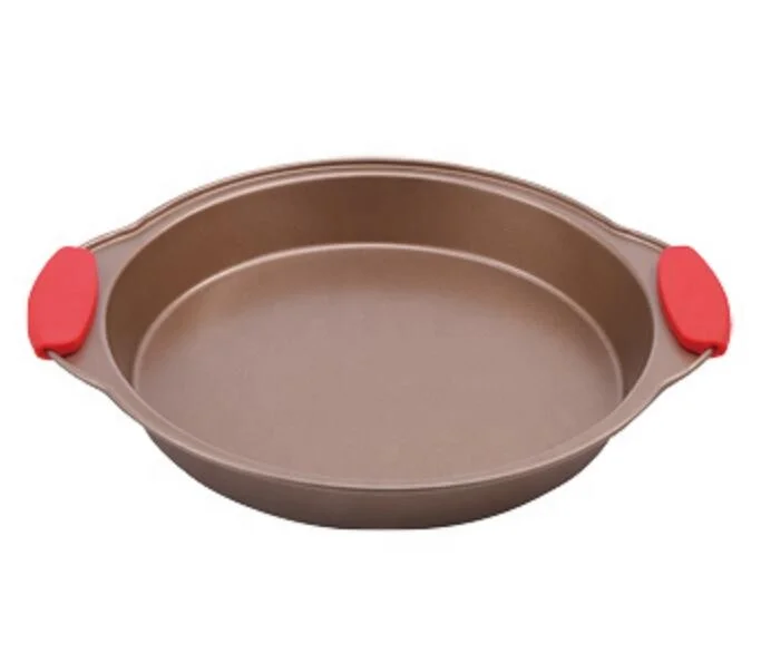 
K-115-SH-RG Copper Round Cake Pan with Silicone Handle 