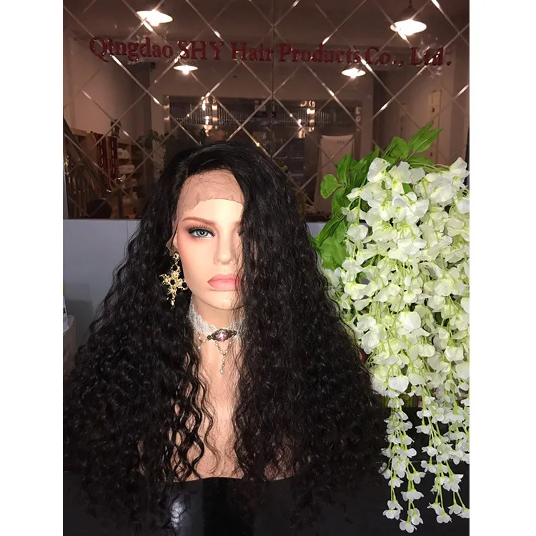 

Unprocessed Virgin Human Hair Lace Front Wig Pre Plucked Water Wave Brazilian Virgin Glueless Wigs With Baby Hair