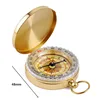 Pure Copper Clamshell Compass Waterproof Luminous Compass Camping Gear Survival Gear