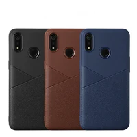 

Slim Business Style Leather Pattern Soft TPU Cover Case for OPPO Realme 3