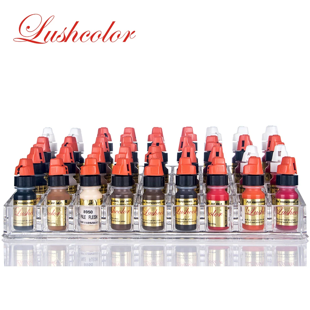 

LUSHCOLOR Professional Microblading Makeup Semi-Cream Pigments For Cosmetic Tattoo, 8940 bright orange, 38 colors for your choice