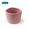 High quality organic Cotton rope storage basket baby wholesale laundry basket