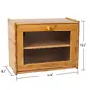 Bamboo bread box Bread bin Bamboo 2- Layer Large Capacity Bread Box