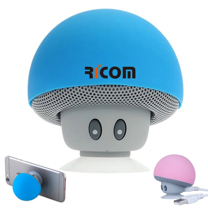 

Gift Cartoon Mushroom Colorful Mini wireless Speaker Portable Wireless mini Speaker With Sucker