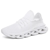 

2019 Shark Sneakers Knit Upper Breathable High Top men Sport Running Women Sport white Shoes