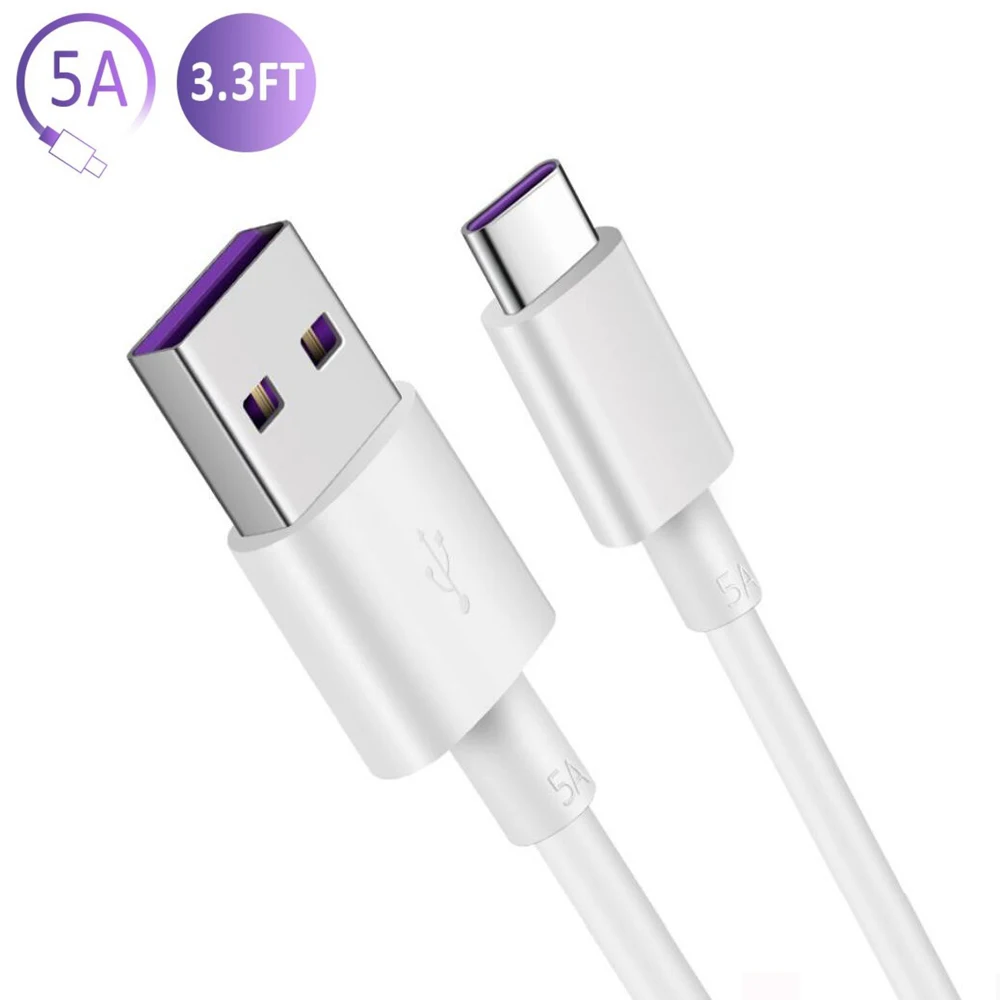 

5A Super fast charge Type c data cable for Huawei samsung mobile phones USB C super fast charging cable