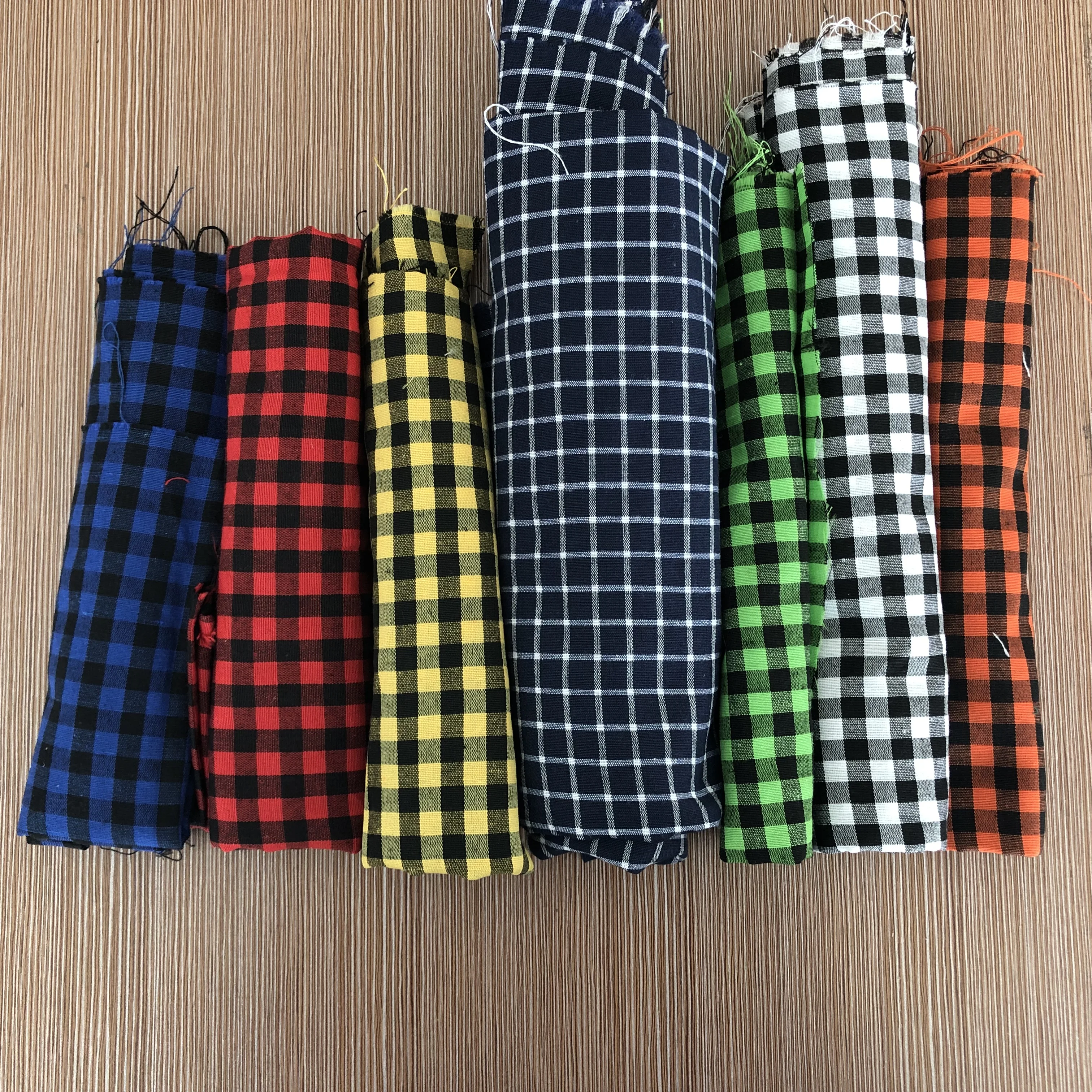 
Wholesale best selling cheap TR polyester Rayon woven small check shirt fabric 