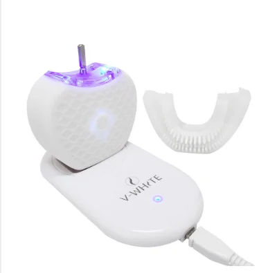

2018 New style Electric Sonic Silicone Toothbrush Waterproof Wireless Recharging Toothbrush Teeth Whitening Machine, White/black/pink/blue