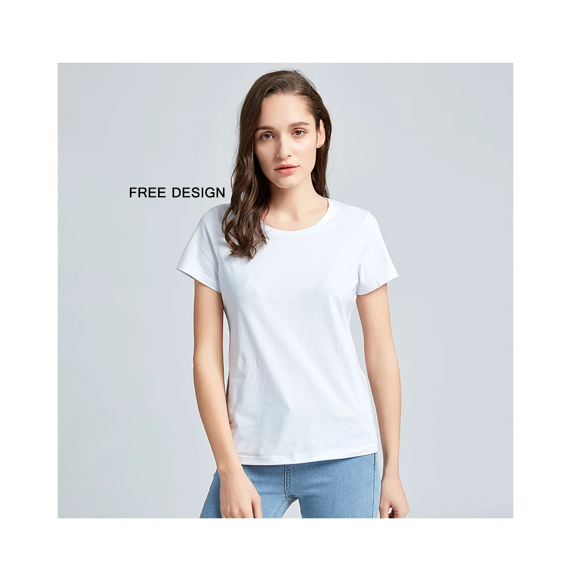 

Wholesale Stylish Blank Short Sleeve Women Oversized 100% Egyptian Cotton T-Shirt For Advertising, Custom color
