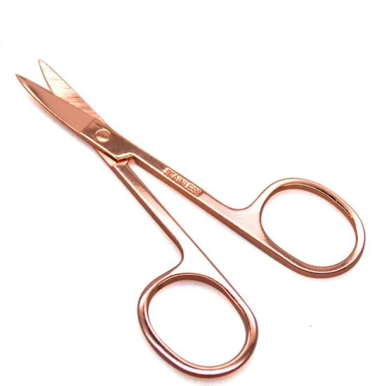 

wholesale Rose Gold Stainless eyebrow scissors,curved eyebrow scissors personal care beauty scissors makeup tools A1, N/a