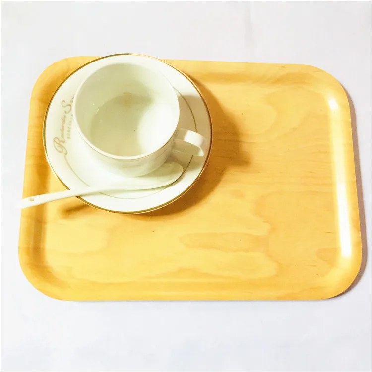 

custom decorative melamine coating tea serving pizza rolling birch wooden plates