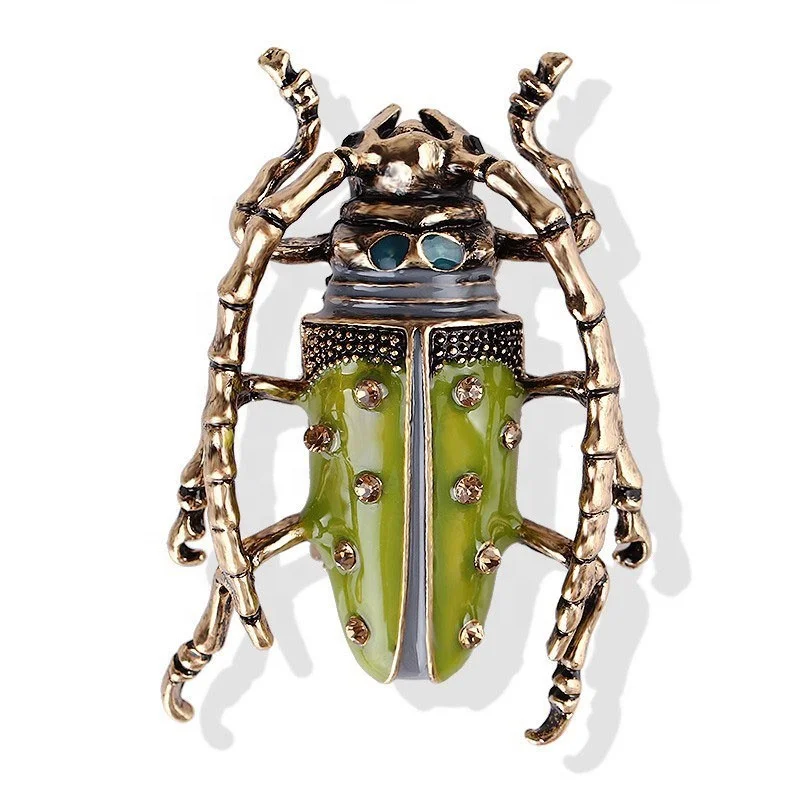 

Muylinda Beetle Brooch Pin Women pins and brooches Jewelry For Scarf Insect Enamel Metal Broach, 2 color for choosing