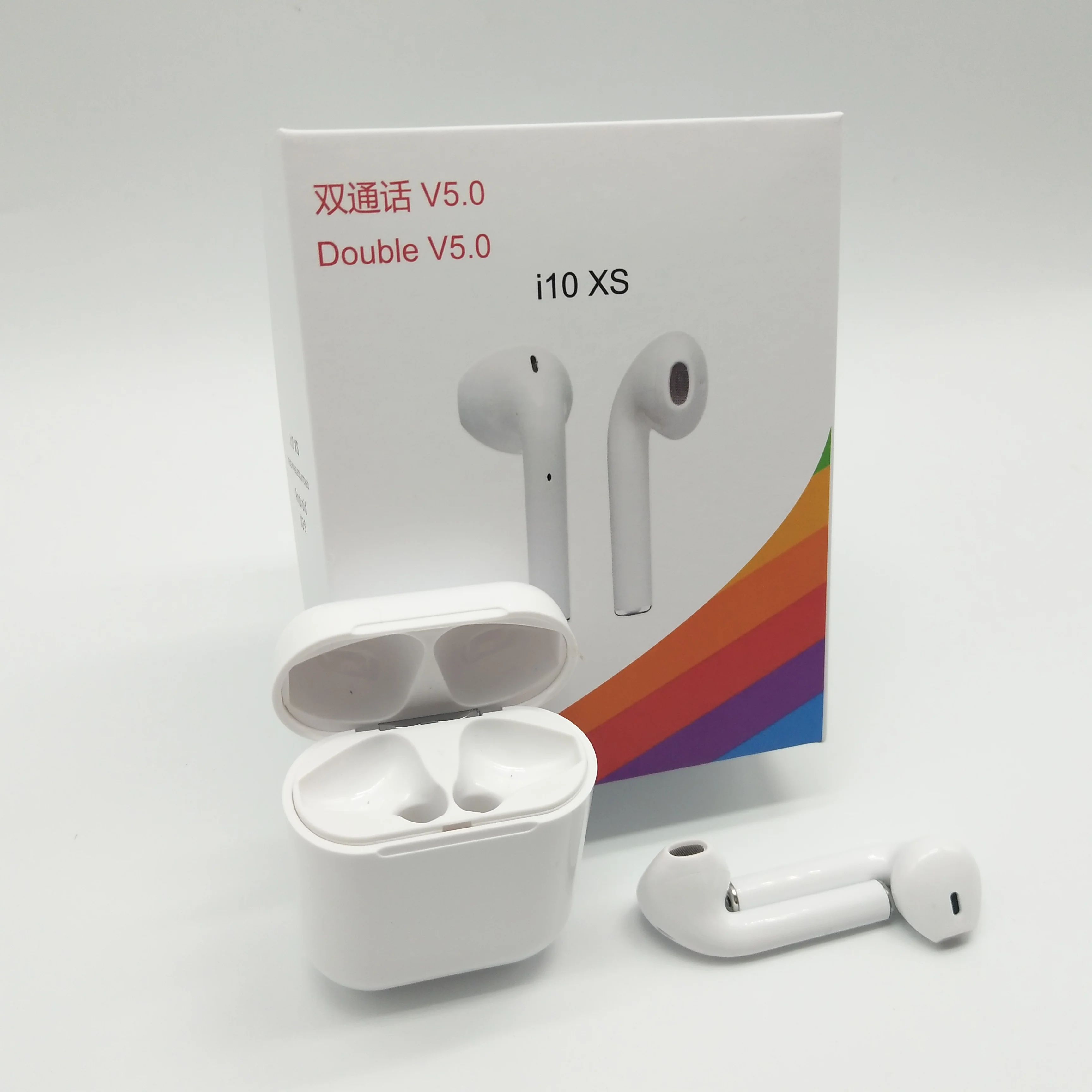 

2019 amazon hot selling tws i10 xs earphone distributor automatic wireless earphone blue tooth good quality cheap price, N/a
