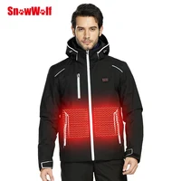 

SNOWWOLF 2019 Men Winter USB Heated Ski Suit Hooded Jacket Male Outdoor Waterproof Windproof Breathable Thermal Snowboard Coat