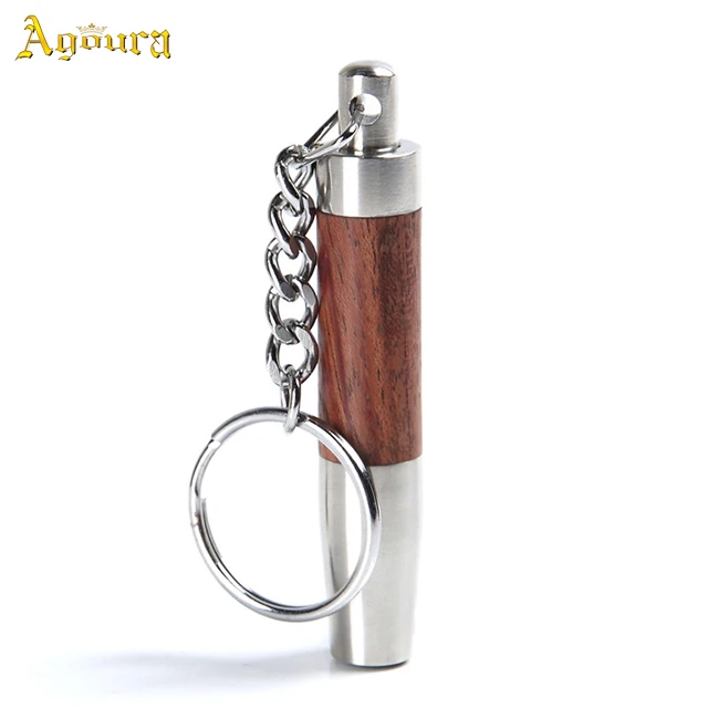 

New design Stainless steel with wooden splicing cigar drill hole opener