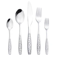 

Home decor cutlery set new design stainless steel 5pcs flatware set for wedding