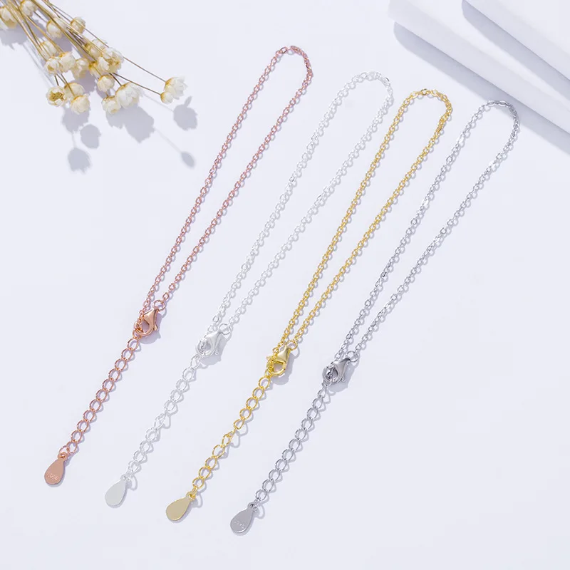 

0 Shape Women Fashion New 2019 Adjustable Italy 925 Sterling Silver Link Chain Bracelet, Gold,rose gold,silver,platinum