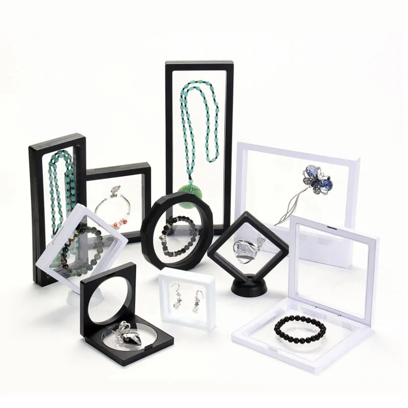 

plastic membranes photo frame display/ collection box/ jewelry box storage packaging case jewelry display stand