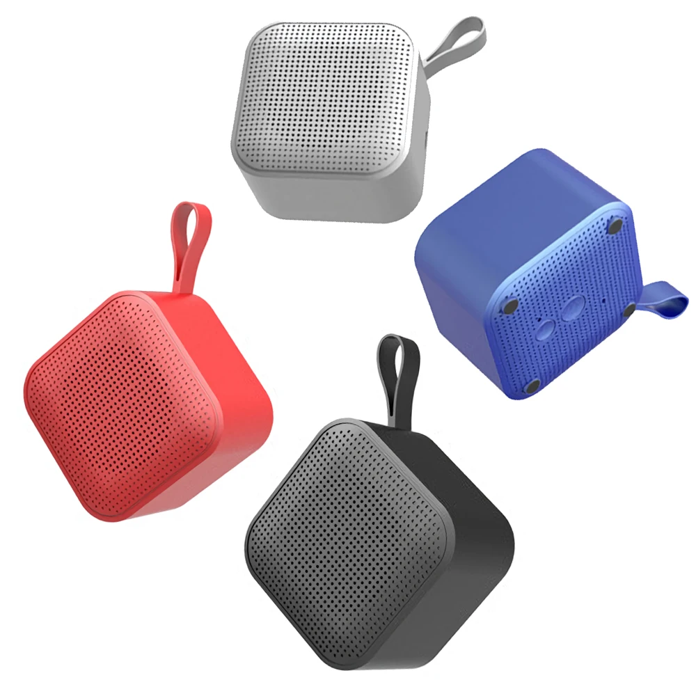 

new mini square cubic wireless speaker with selfie button