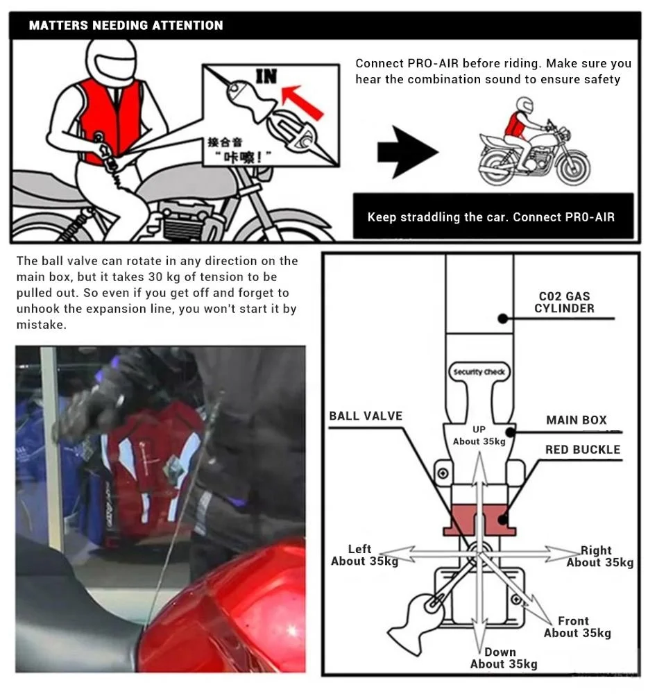 
DUHAN Fashion Reflective Advanced Air System Motorcycle Air Bag Vest Jacket 
