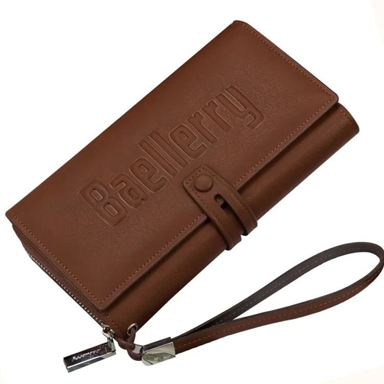 

Baellerry Mobile phone wallet multi-function multi-card large capacity clutch bag men purse wallet, Black/deep coffee/khaki/light coffee