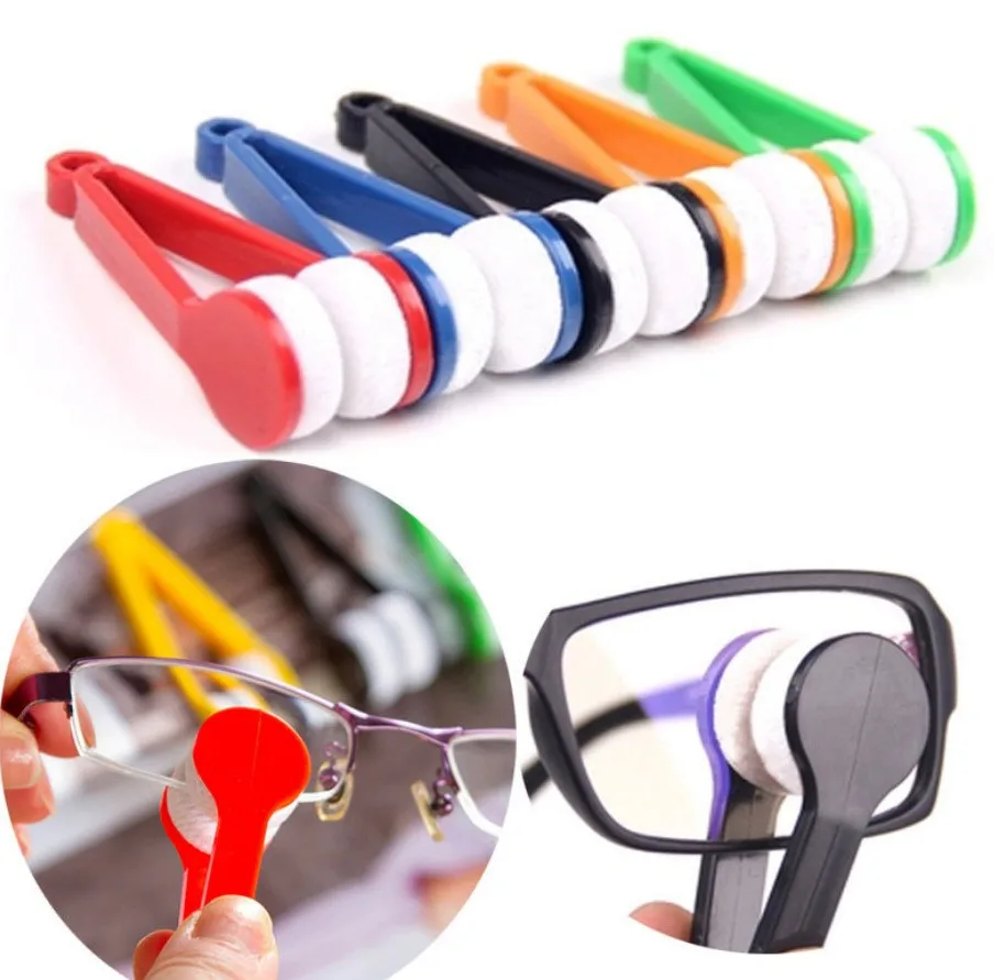 

Portable Multifunctional Glasses Cleaning Rub Eyeglass Sunglasses Spectacles Microfiber Cleaner Brushes Wiping Tools