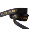 Wholesale Custom Logo 1 Inch Black Polyester Ribbon Gold Foil Grosgrain Printed Ribbon