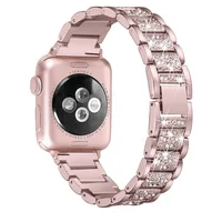 

SIKAI Luxury Bling Watch Band for Apple Watch 4 3 2 1 Diamond Stainless Steel Bracelet Replace Strap for iWatch Band 38mm 42mm